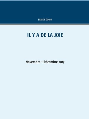 cover image of Il y a de la joie. Novembre--Décembre 2017.
